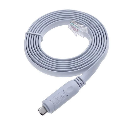 Câble console USB Type C RJ45 série RS232 FTDI en PVC coaxial avec puce FT232RL pour ordinateur portable, haut-parleur, microphone, moniteur - En stock 1m