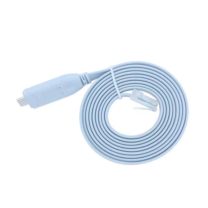Câble console USB Type C RJ45 série RS232 FTDI en PVC coaxial avec puce FT232RL pour ordinateur portable, haut-parleur, microphone, moniteur - En stock 1m