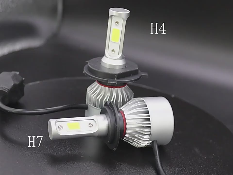 Phares de voiture explosifs transfrontaliers H1 H4 H7 V7 ampoule de feux de voiture à LED laser à quatre côtés intégrée de loin et de près 9005 en stock