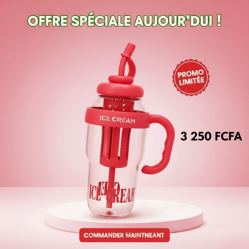 Bouteille d'eau en plastique mignonne avec paille, grande capacité 1300 ml, portable, avec sangle, bouteille de sport, gourde tendance
